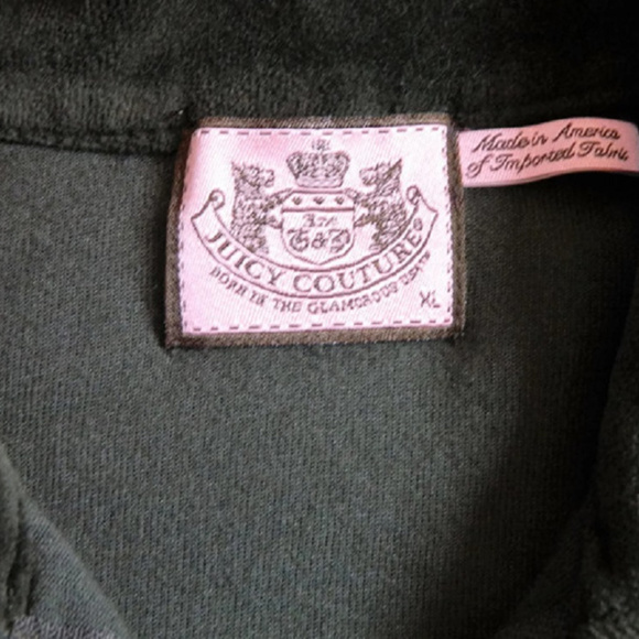 Juicy Couture Green Velour Jacket XL - Picture 7 of 7